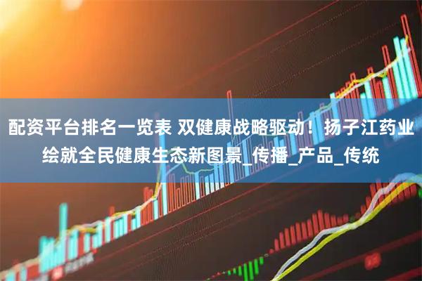 配资平台排名一览表 双健康战略驱动！扬子江药业绘就全民健康生态新图景_传播_产品_传统